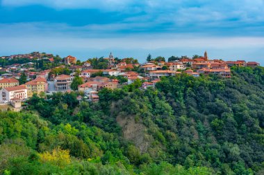 Gürcistan 'ın Sighnaghi kasabasının manzarası