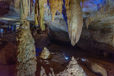 View of the Prometheus cave near Kutaisi, Georgia clipart