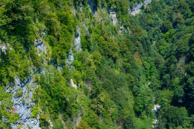 Georgia 'daki Okatse Kanyonu' nda yaz günü.