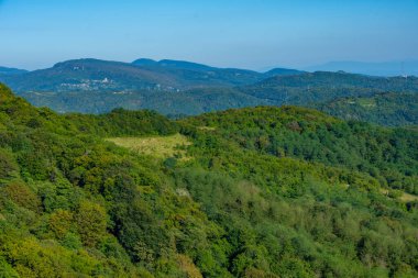 Gürcistan 'daki Kutaisi çevresindeki Sataplia doğa rezervinin doğal manzarası
