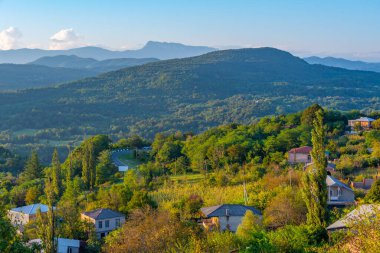 Gürcistan 'da Kutaisi çevresindeki doğal manzara
