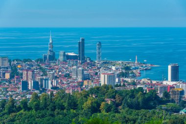 Gürcistan 'daki Anuria Dağı' ndan Batumi 'nin Panorma manzarası