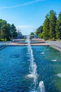 Georgia 'daki Batumi Bulvarında Çeşme
