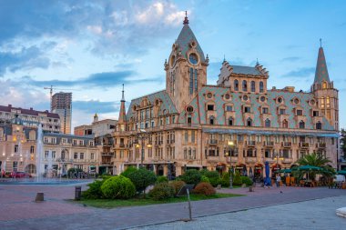 Batumi, Gürcistan 'da Avrupa meydanında yaz günü