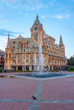 Batumi, Gürcistan 'da Avrupa meydanında yaz günü
