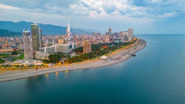 Georgia 'daki Batumi şehir merkezinin Panorama manzarası