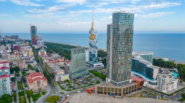 Georgia 'daki Batumi şehir merkezinin Panorama manzarası