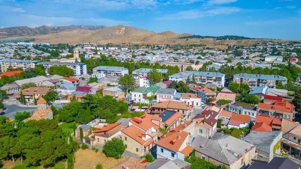 Gürcistan 'ın Gori kentinin Panorama manzarası