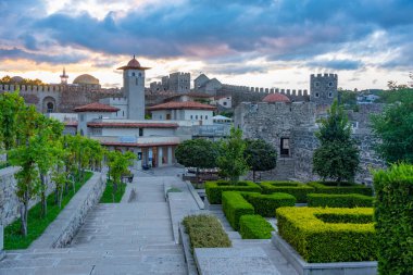 Gürcistan 'daki Akhaltsikhe (Rabati) Kalesi' nin avlusu