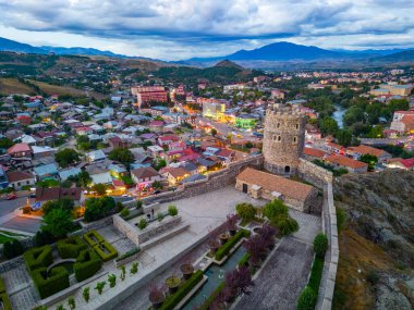 Gürcistan 'daki Akhaltsikhe (Rabati) Kalesi manzarası