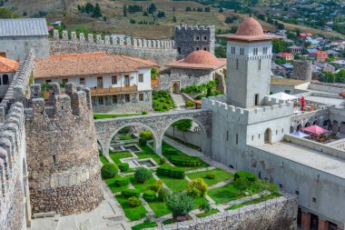 Gürcistan 'daki Akhaltsikhe (Rabati) Kalesi manzarası