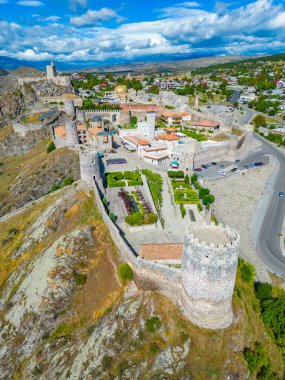 Gürcistan 'daki Akhaltsikhe (Rabati) Kalesi manzarası