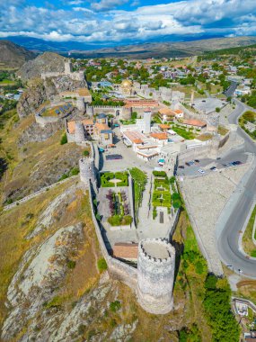 Gürcistan 'daki Akhaltsikhe (Rabati) Kalesi manzarası