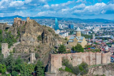 Tiflis, Gürcistan kalede Narikala görünümünü