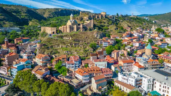 stock image Panorama view of Narikala fortress in Tbilisi, Georgia