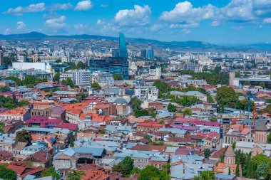 Gürcistan 'ın Tiflis kentinin Panorama manzarası