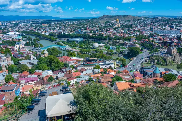 stock image Panorama view of downtown Tbilisi in Georgia