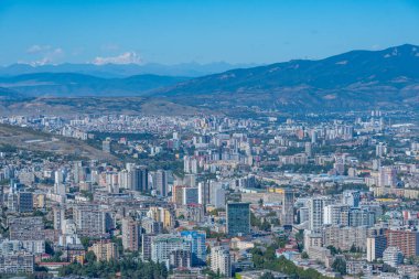 Gürcistan 'ın Tiflis kentinin Panorama manzarası