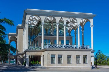 Tiflis, Gürcistan 'daki Mtatsminda Füniküler' in üst istasyonu.