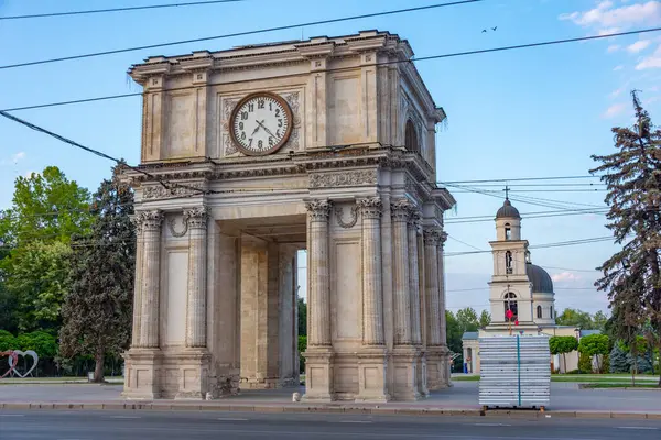 stock image The Triumphal Arch in Chisinau, Moldova