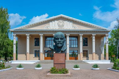 Palace of Culture in Moldovan village Hagimus clipart