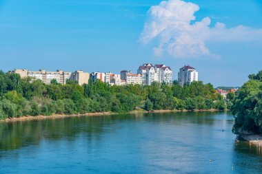 Tiraspol, Moldova 'daki Dinyester Nehri Panoraması
