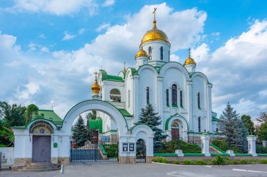 Tiraspol, Moldova 'daki İsa' nın Doğumu Katedrali manzarası