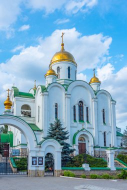 Tiraspol, Moldova 'daki İsa' nın Doğumu Katedrali manzarası