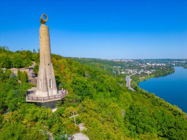 Moldova 'nın Soroca kenti yakınlarındaki Minnet Mumunun Panorama manzarası