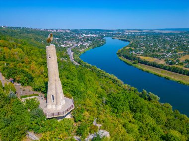 Moldova 'nın Soroca kenti yakınlarındaki Minnet Mumunun Panorama manzarası