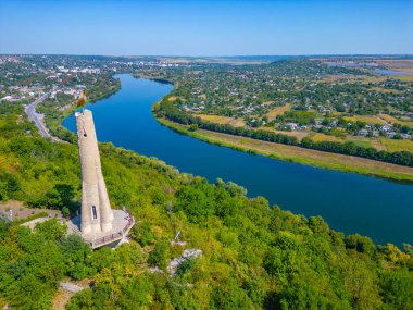 Moldova 'nın Soroca kenti yakınlarındaki Minnet Mumunun Panorama manzarası