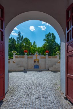 Summer day at Curchi monastery in Moldova clipart