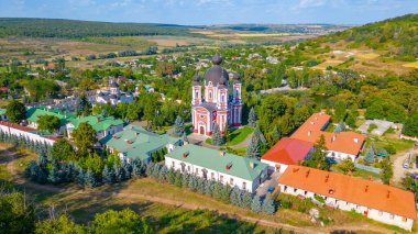 Summer day at Curchi monastery in Moldova clipart