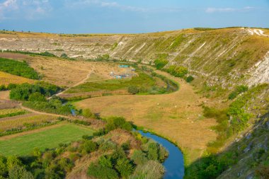 Moldova 'daki Orheiul Vechi Milli Parkı manzarası