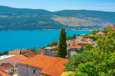 Karadağ 'daki Herceg Novi' nin hava manzarası