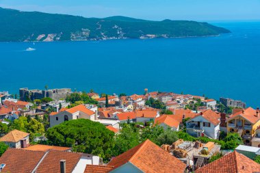 Karadağ 'daki Herceg Novi' nin hava manzarası