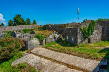 Spanish fortress in Herceg Novi in Montenegro clipart