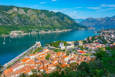 Karadağ 'ın Kotor kentinin Panorama manzarası