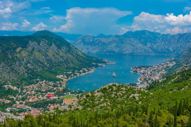 boka kotorska Karadağ'Körfez Panoraması