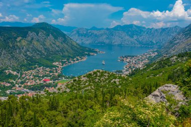 boka kotorska Karadağ'Körfez Panoraması