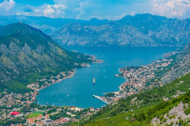 boka kotorska Karadağ'Körfez Panoraması