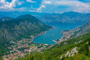 boka kotorska Karadağ'Körfez Panoraması