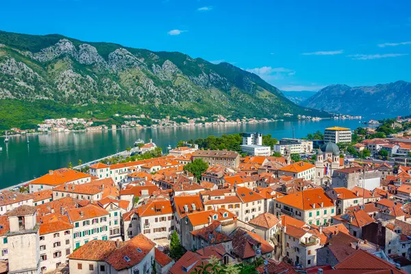 Panorama Utsikt Över Kotor Från Giovanni Fästning Montenegro — Stockfoto