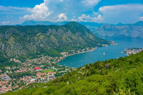 Panorama Baía Boka Kotorska Montenegro — Fotografia de Stock