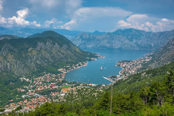 博卡科托尔湾在黑山的全景 — 图库照片