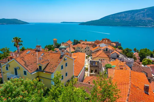 Aerial View Old Town Herceg Novi Montenegro Stock Photo