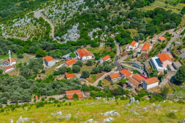 Karadağ 'ın Murici köyünün hava manzarası