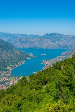 boka kotorska Karadağ'Körfez Panoraması