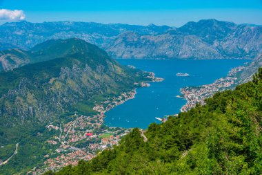 boka kotorska Karadağ'Körfez Panoraması