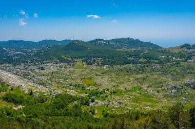 Karadağ 'daki Lovcen Ulusal Parkı' nın manzarası